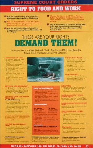 India's New Rights - Right to Food Poster